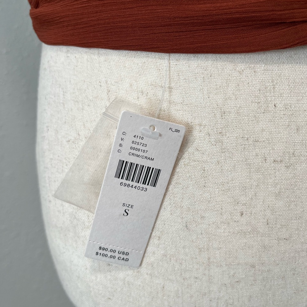 NWT $90 Sunday in Brooklyn Rust Halter Crop Top Size Small - Picture 5 of 7